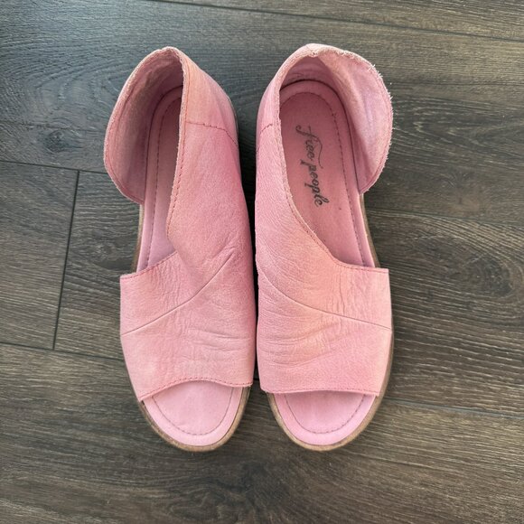 FREE PEOPLE Mont Blanc Pink Leather Shoes - Size EU 40 - Picture 2 of 9